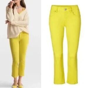 CAbi Kick Back Kick Flare Yellow Jeans #6286